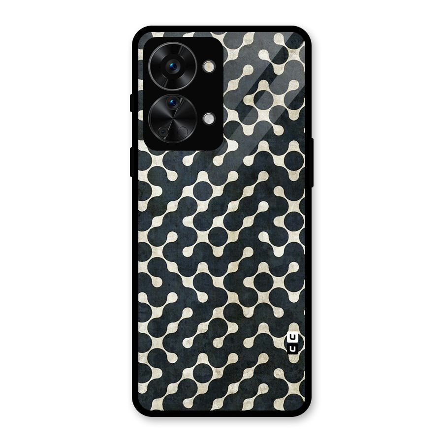 Black Maze Design Glass Back Case for OnePlus Nord 2T