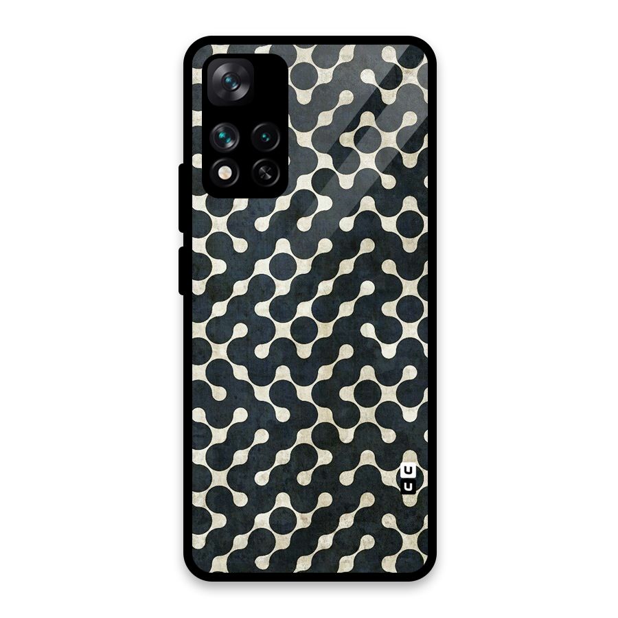 Black Maze Design Glass Back Case for Xiaomi 11i HyperCharge 5G