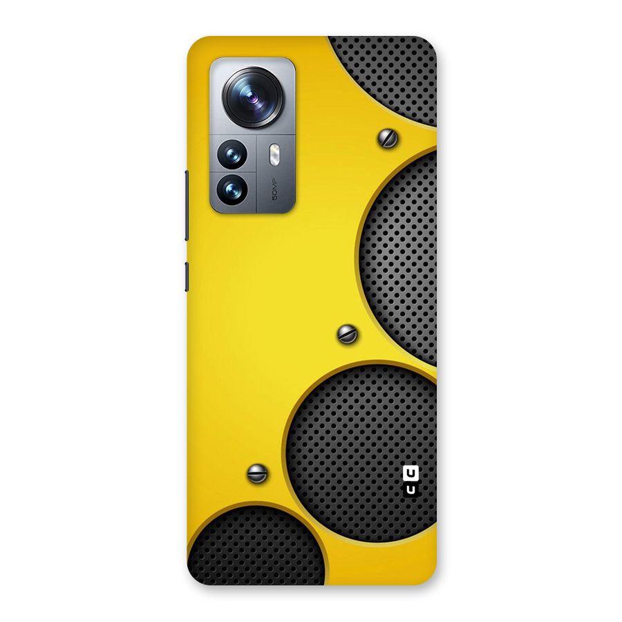 Black Net Yellow Back Case for Xiaomi 12 Pro