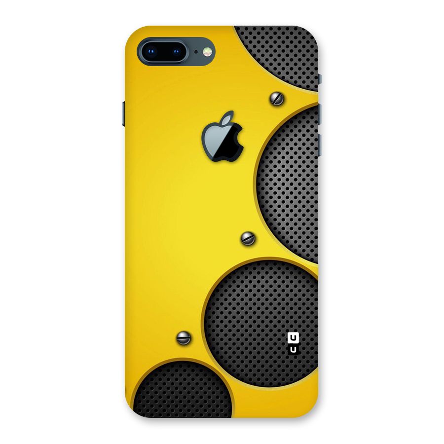 Black Net Yellow Back Case for iPhone 7 Plus Apple Cut