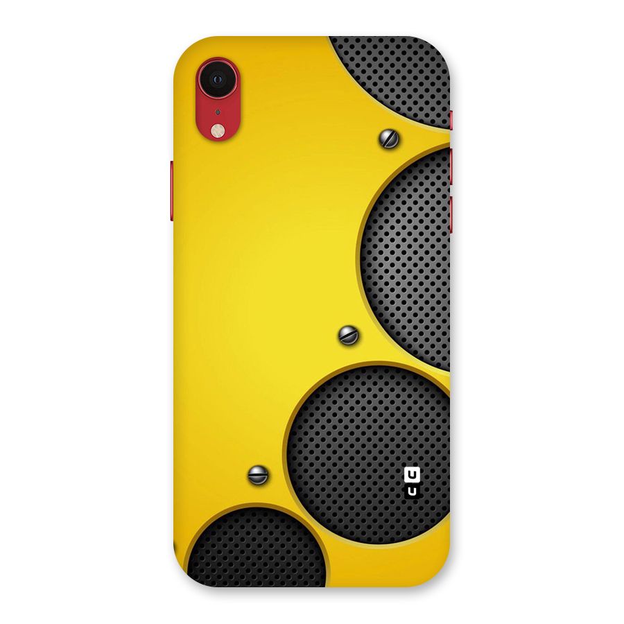Black Net Yellow Back Case for iPhone XR