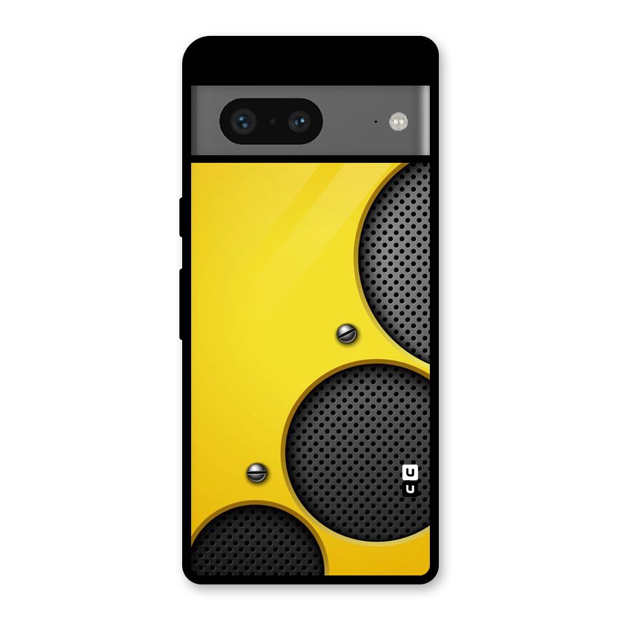 Black Net Yellow Glass Back Case for Google Pixel 7