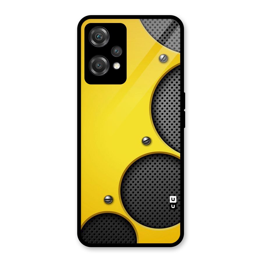 Black Net Yellow Glass Back Case for OnePlus Nord CE 2 Lite 5G