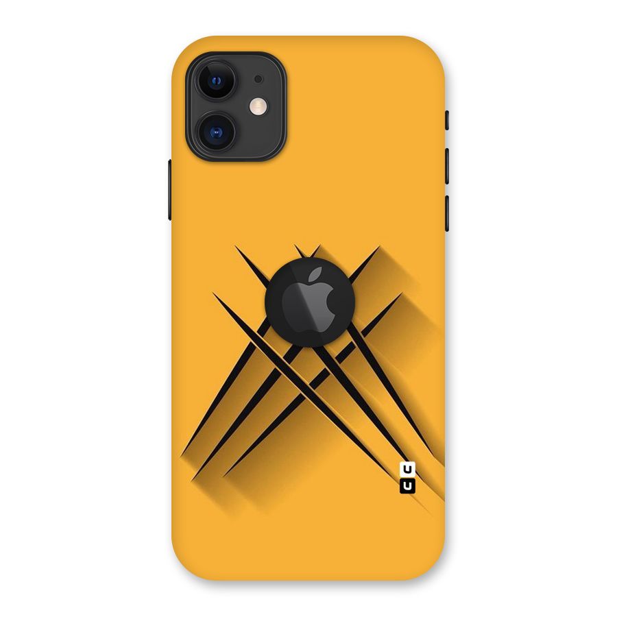 Black Paws Back Case for iPhone 11 Logo Cut