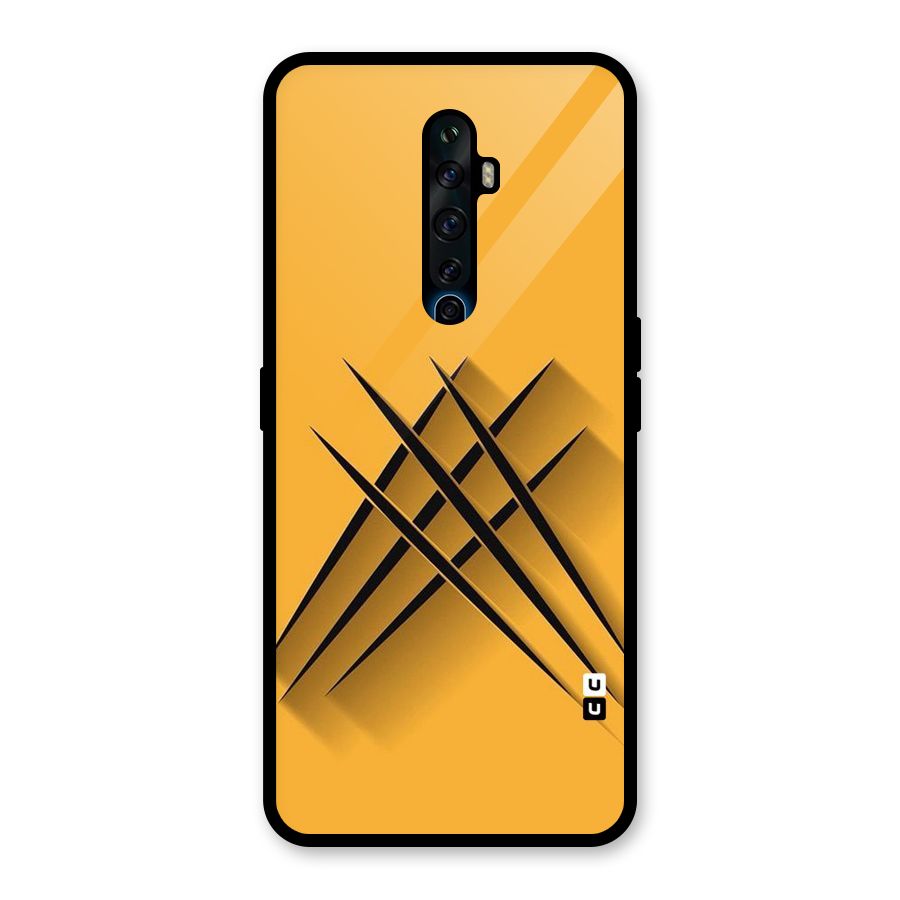 Black Paws Glass Back Case for Oppo Reno2 F