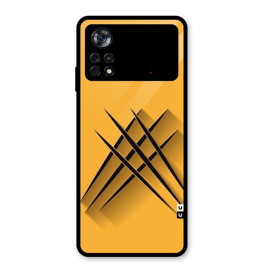 Black Paws Glass Back Case for Poco X4 Pro 5G