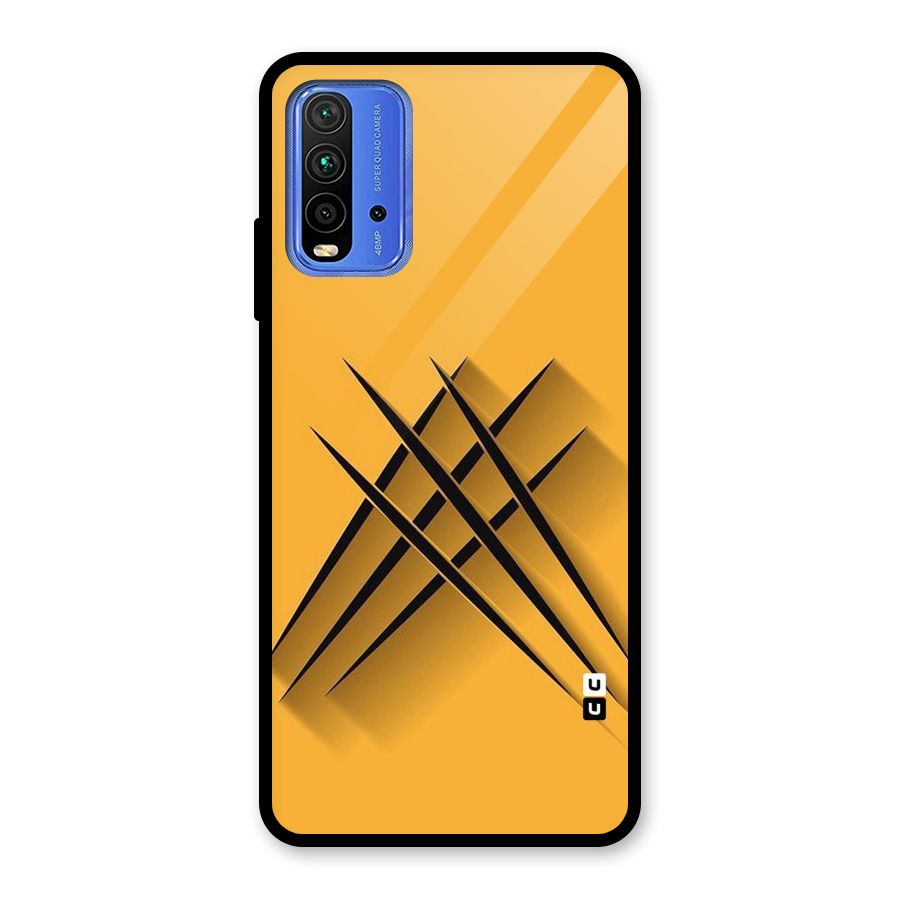 Black Paws Glass Back Case for Redmi 9 Power