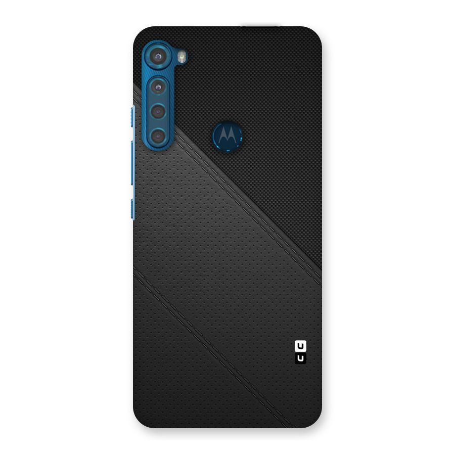 Black Polka Stripe Back Case for Motorola One Fusion Plus