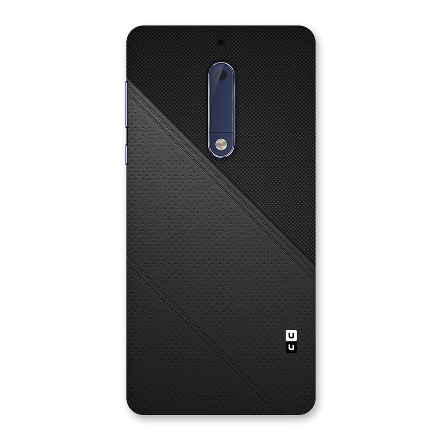 Black Polka Stripe Back Case for Nokia 5