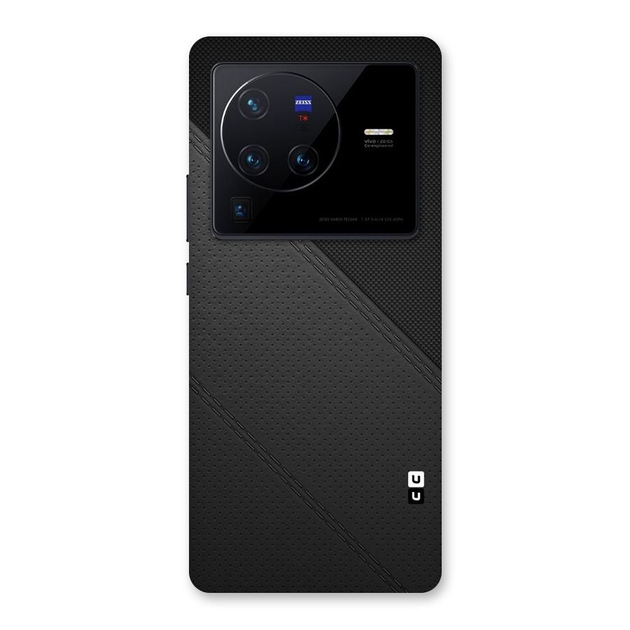 Black Polka Stripe Back Case for Vivo X80 Pro