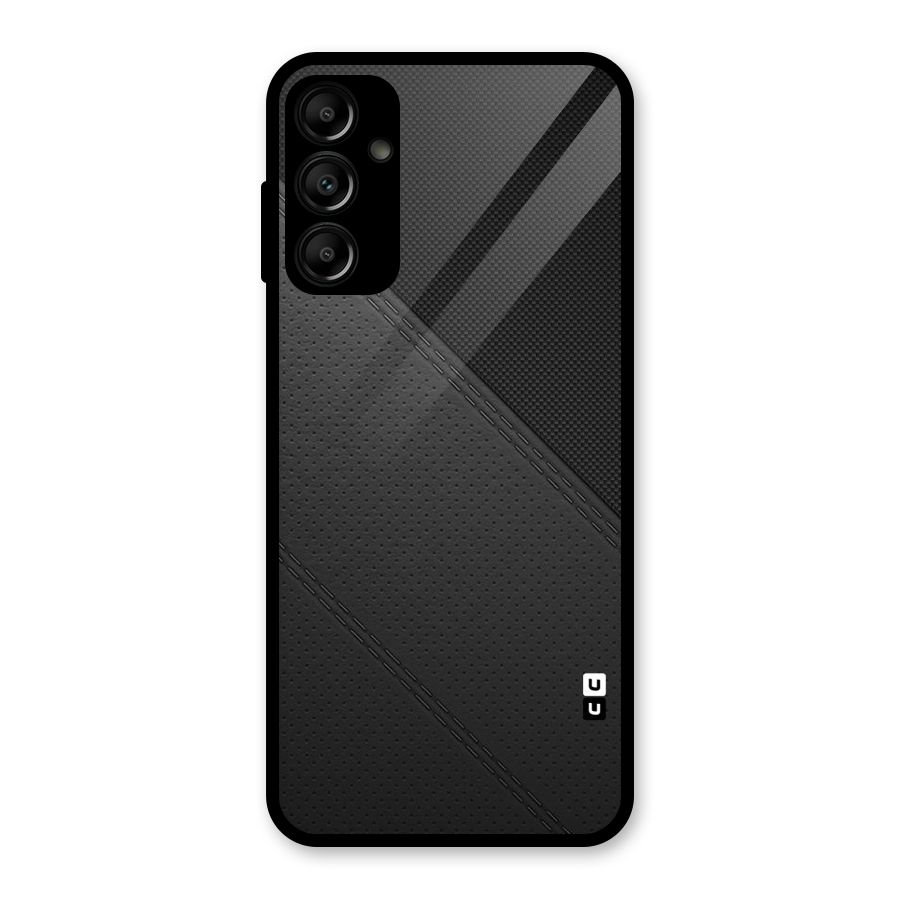 Black Polka Stripe Glass Back Case for Galaxy A14 5G