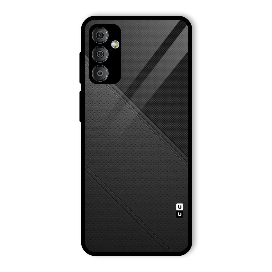 Black Polka Stripe Glass Back Case for Galaxy F23