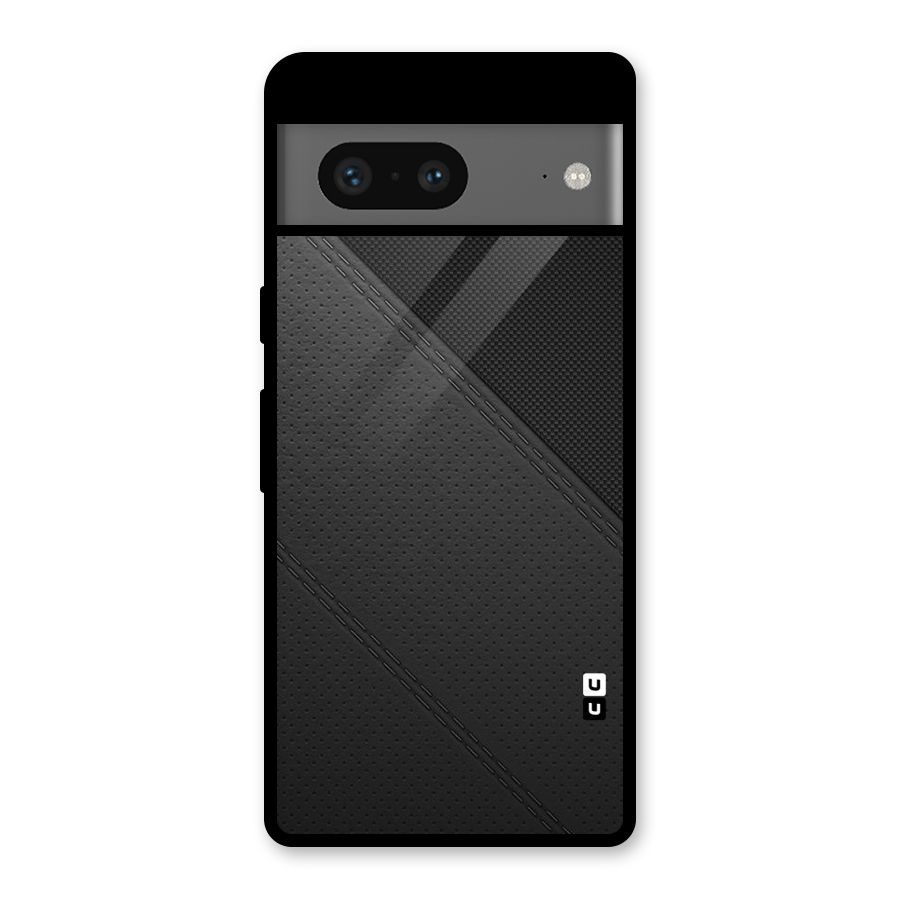 Black Polka Stripe Glass Back Case for Google Pixel 7