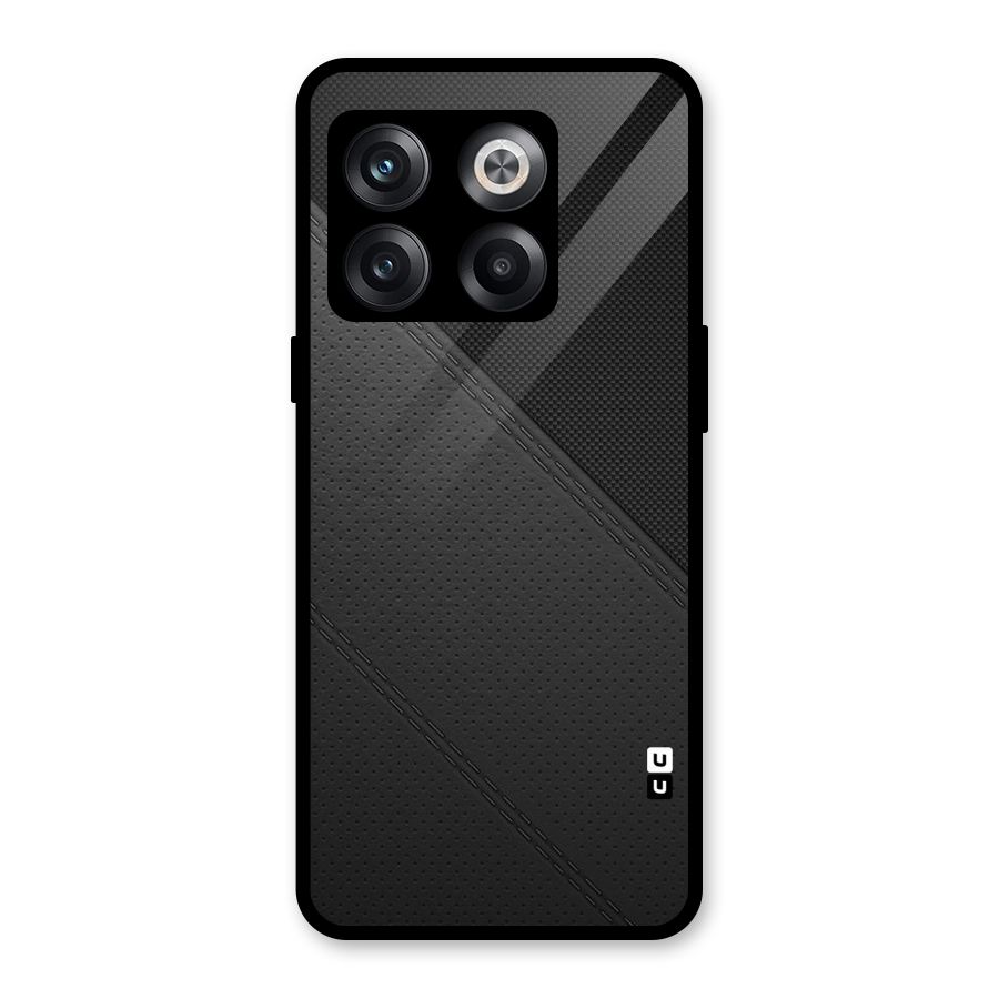 Black Polka Stripe Glass Back Case for OnePlus 10T