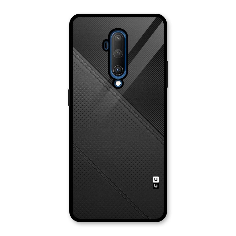 Black Polka Stripe Glass Back Case for OnePlus 7T Pro