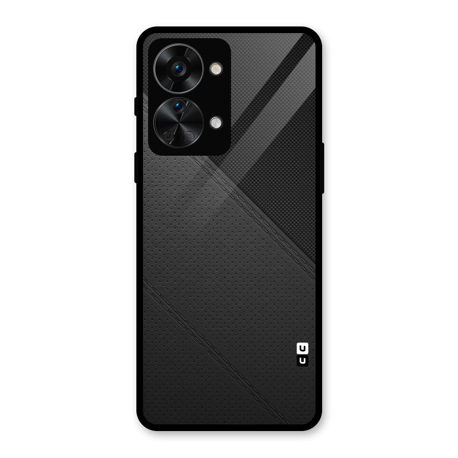 Black Polka Stripe Glass Back Case for OnePlus Nord 2T