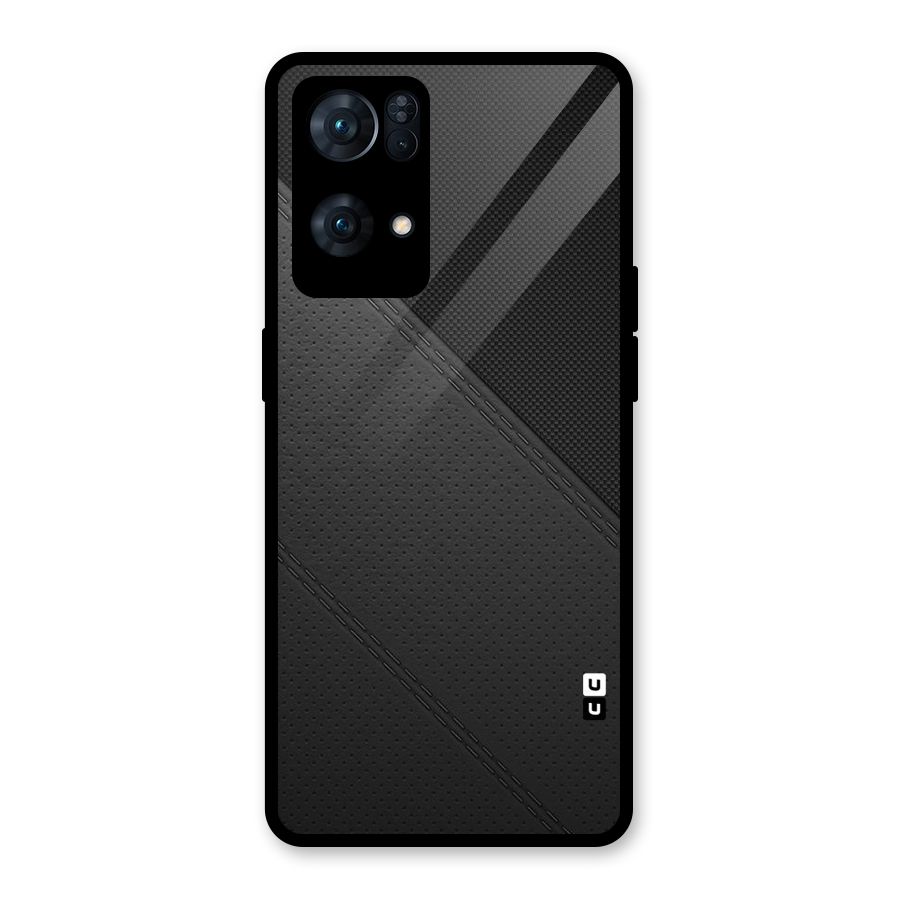 Black Polka Stripe Glass Back Case for Oppo Reno7 Pro 5G