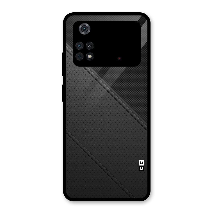 Black Polka Stripe Glass Back Case for Poco M4 Pro 4G
