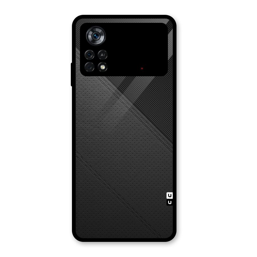 Black Polka Stripe Glass Back Case for Poco X4 Pro 5G