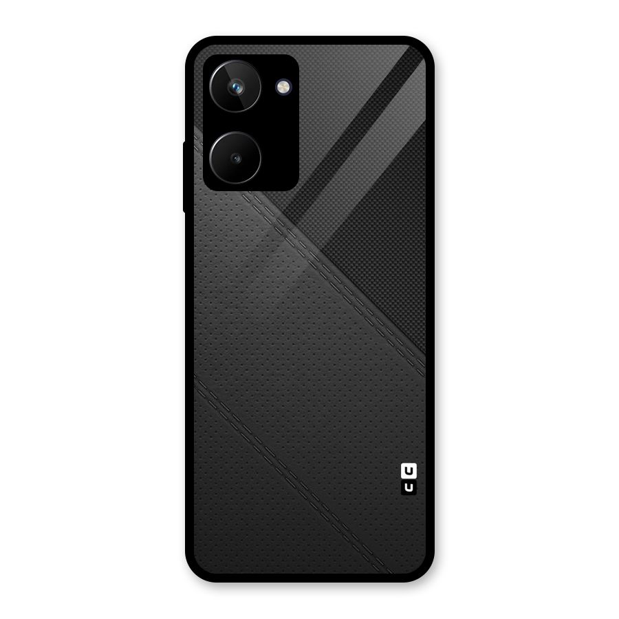 Black Polka Stripe Glass Back Case for Realme 10