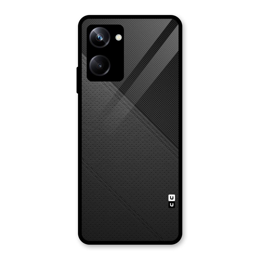 Black Polka Stripe Glass Back Case for Realme 10 Pro