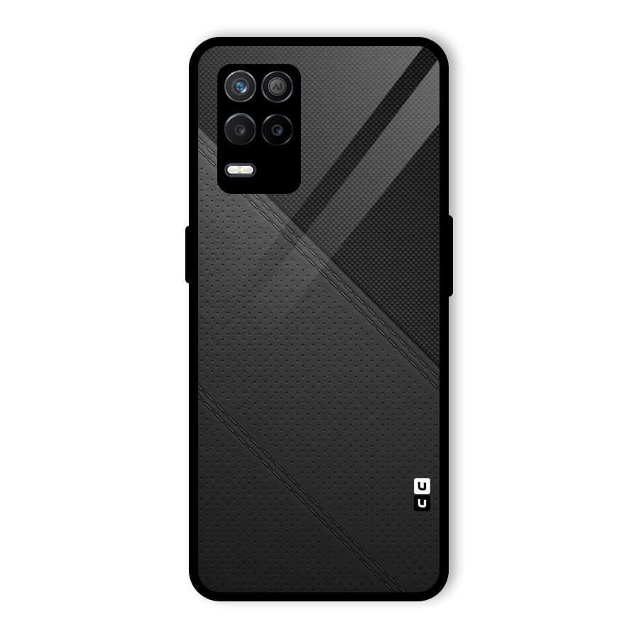 Black Polka Stripe Glass Back Case for Realme 8 5G