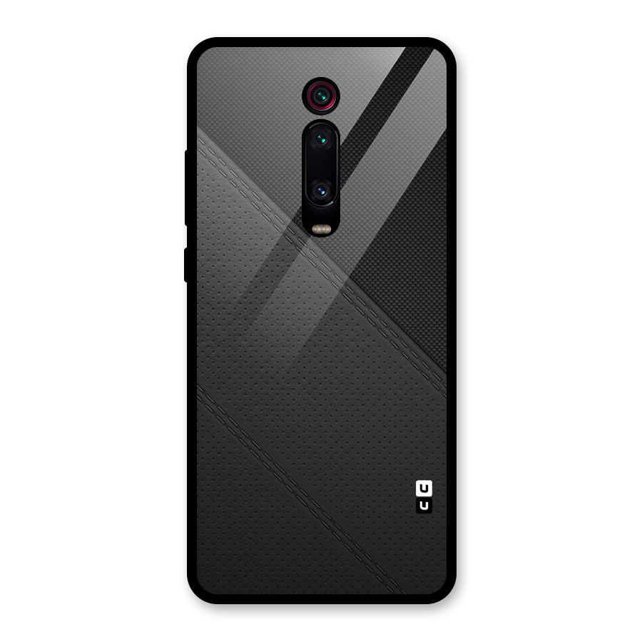 Black Polka Stripe Glass Back Case for Redmi K20 Pro