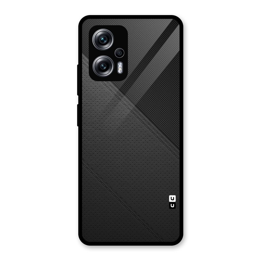 Black Polka Stripe Glass Back Case for Redmi K50i