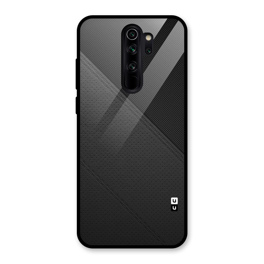 Black Polka Stripe Glass Back Case for Redmi Note 8 Pro