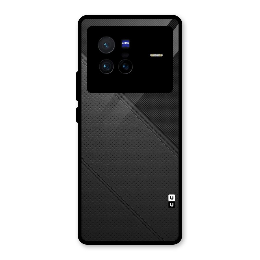 Black Polka Stripe Glass Back Case for Vivo X80