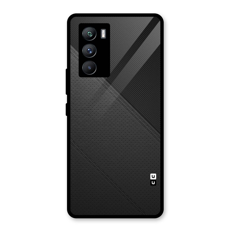 Black Polka Stripe Glass Back Case for Vivo iQOO 9 SE