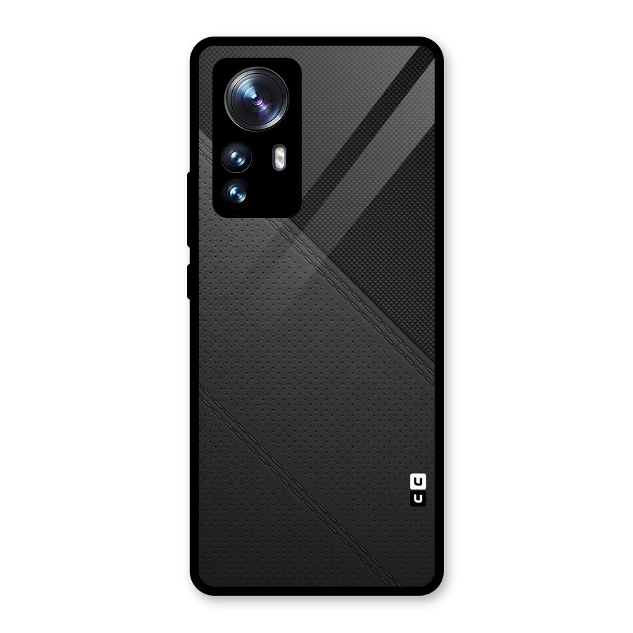 Black Polka Stripe Glass Back Case for Xiaomi 12 Pro