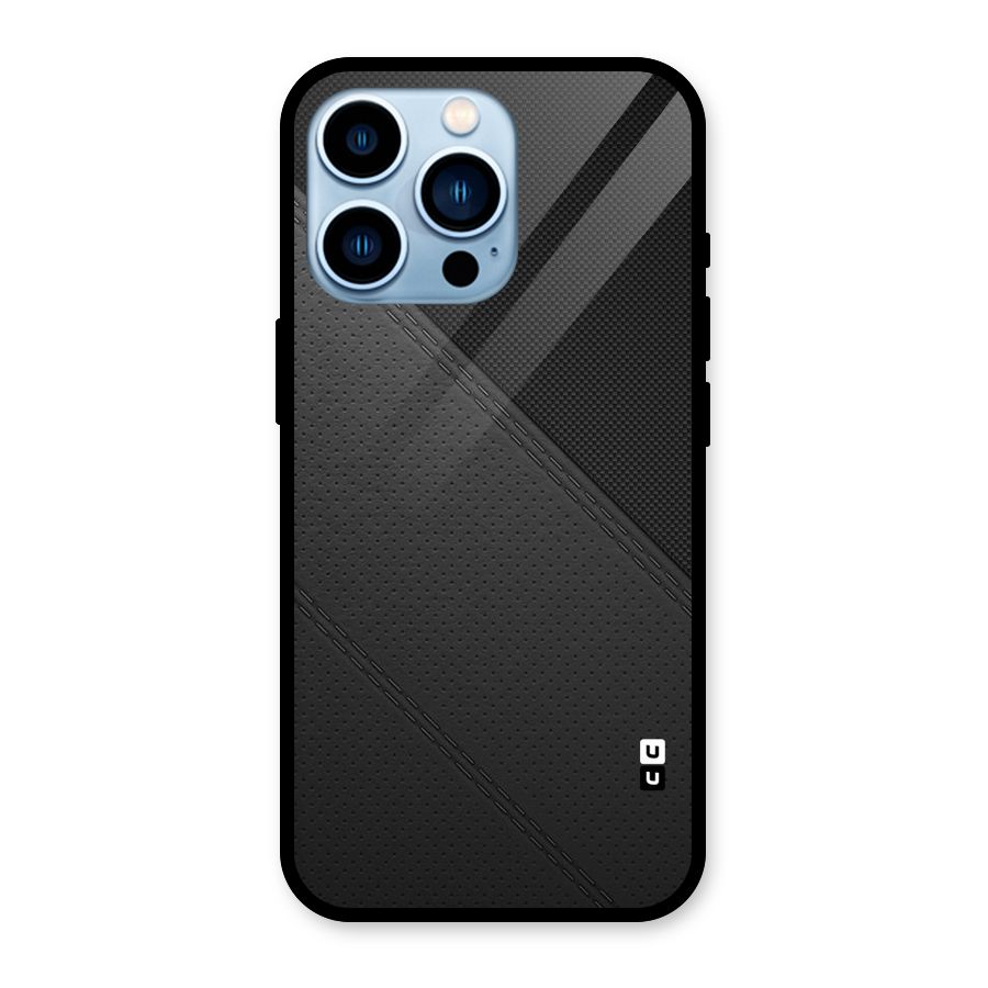 Black Polka Stripe Glass Back Case for iPhone 13 Pro
