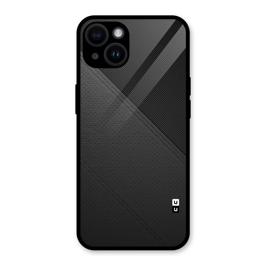 Black Polka Stripe Glass Back Case for iPhone 14