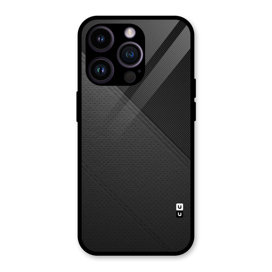 Black Polka Stripe Glass Back Case for iPhone 14 Pro