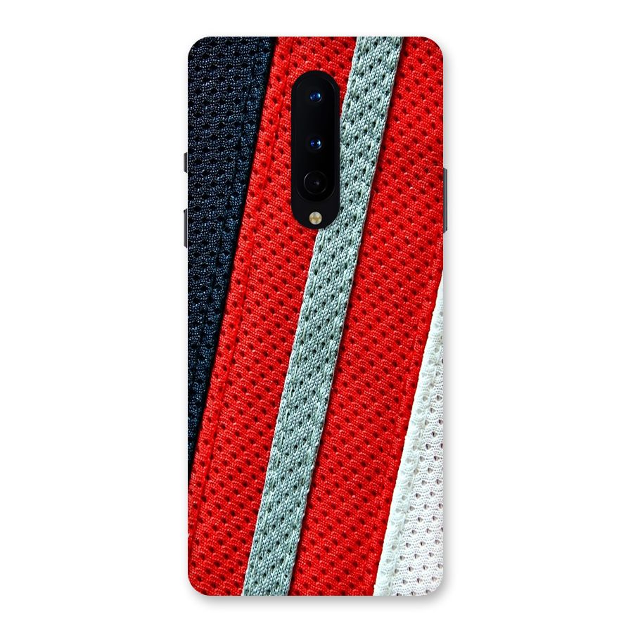 Black Red Grey Stripes Back Case for OnePlus 8