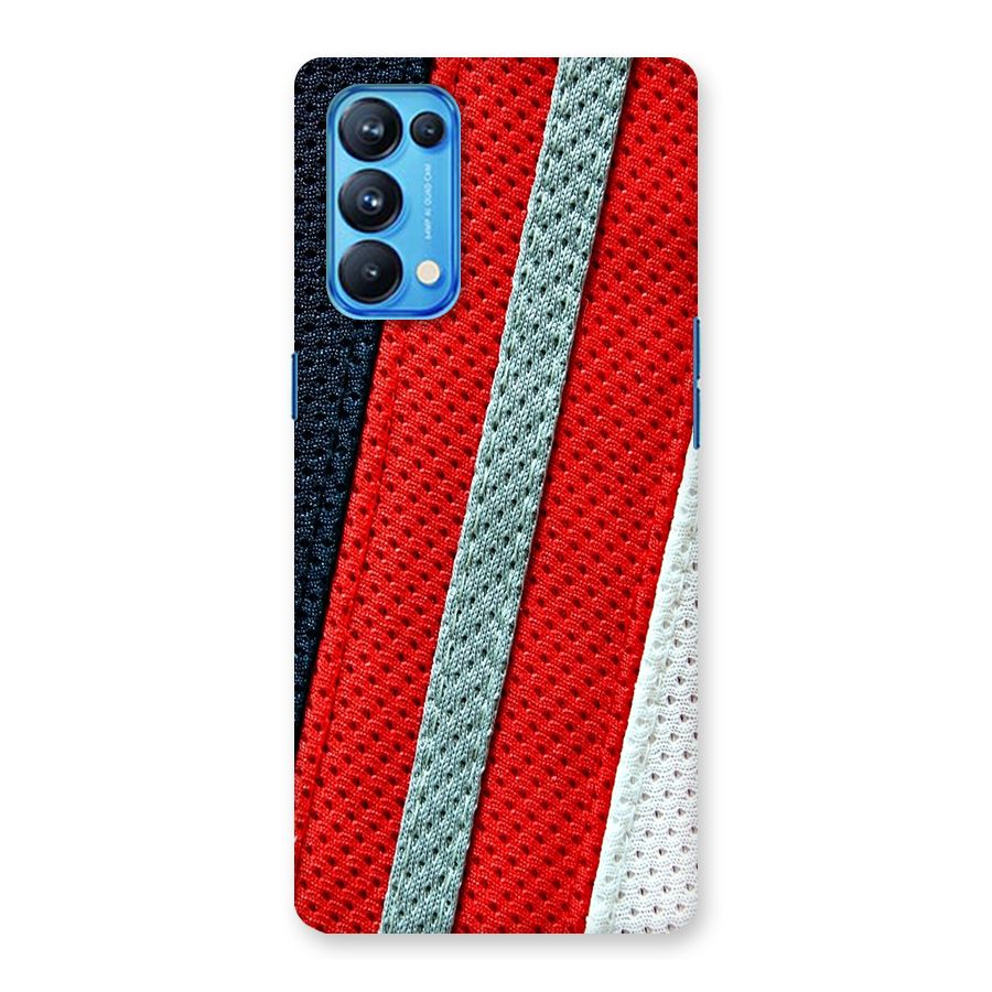 Black Red Grey Stripes Back Case for Oppo Reno5 Pro 5G