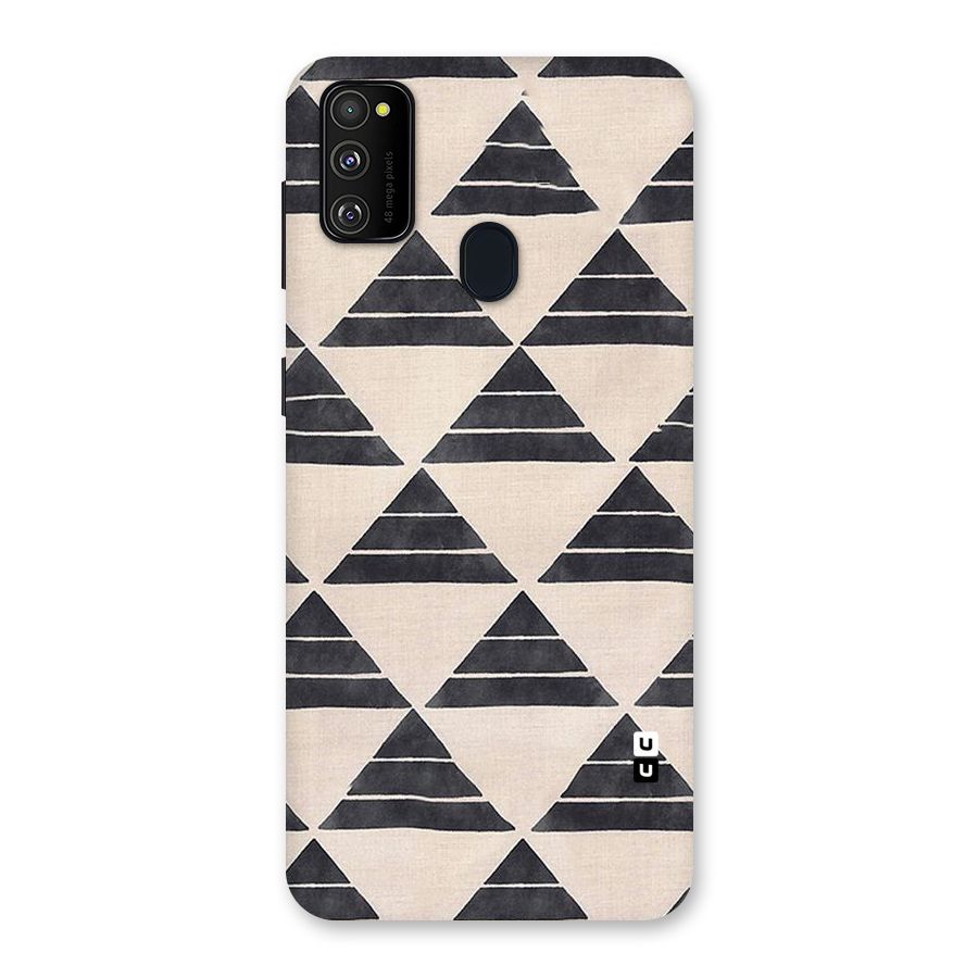 Black Slant Triangles Back Case for Galaxy M30s