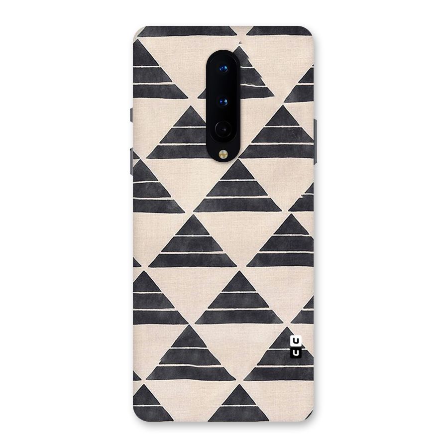 Black Slant Triangles Back Case for OnePlus 8
