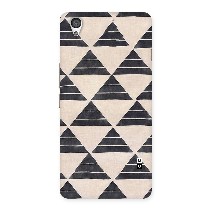 Black Slant Triangles Back Case for OnePlus X