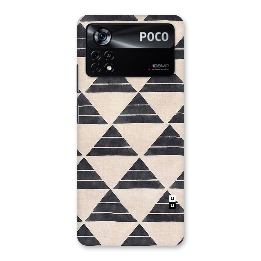 Black Slant Triangles Back Case for Poco X4 Pro 5G