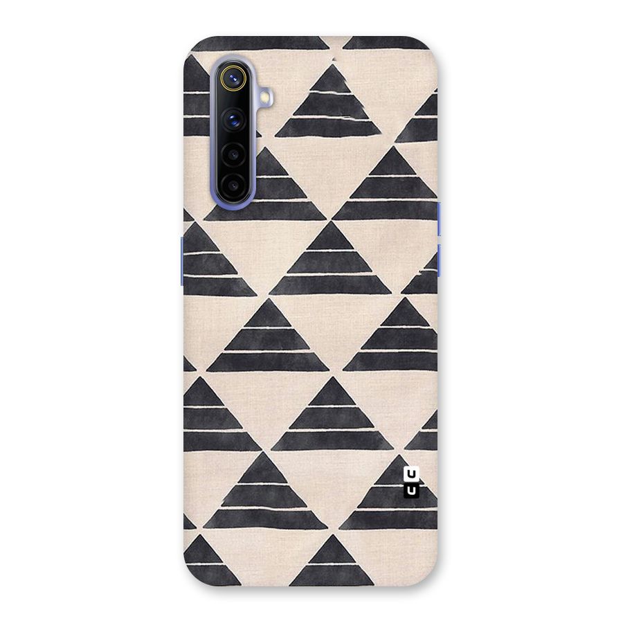 Black Slant Triangles Back Case for Realme 6i