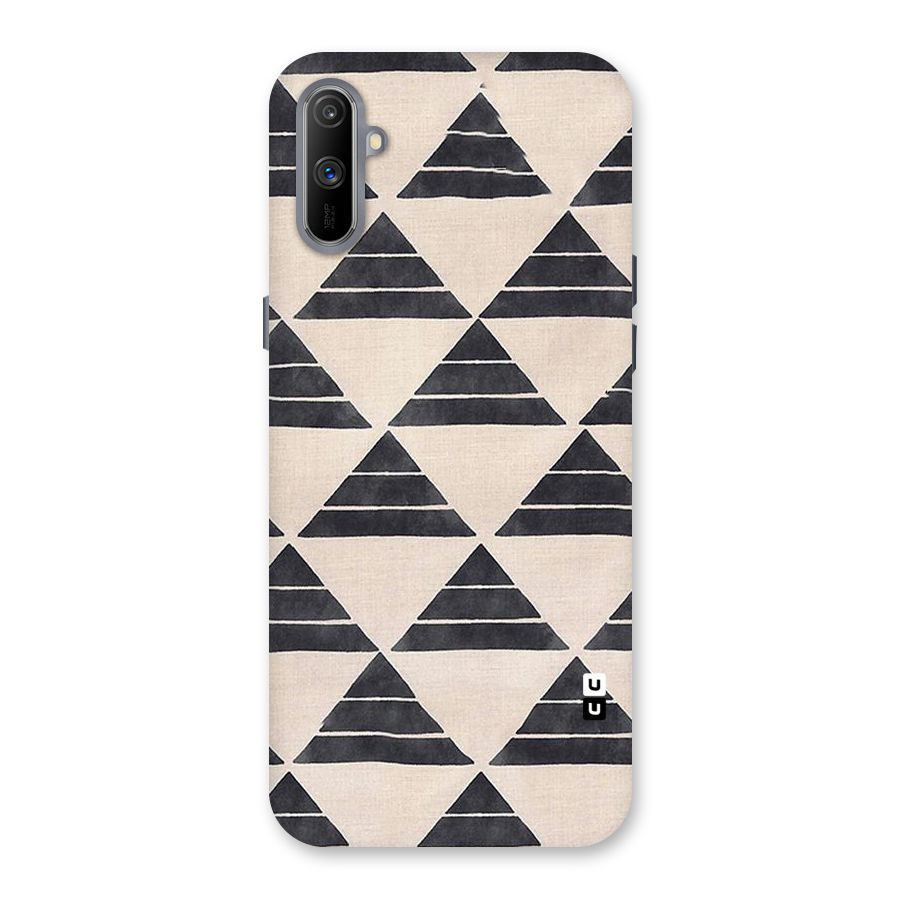 Black Slant Triangles Back Case for Realme C3