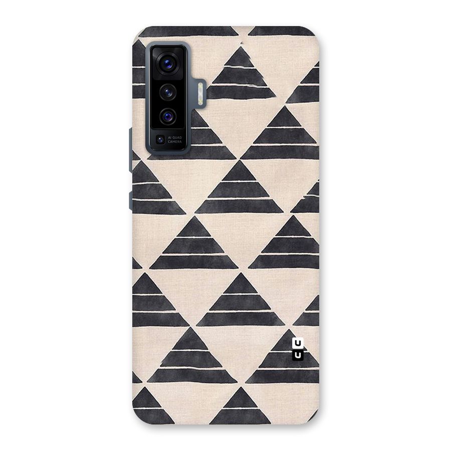 Black Slant Triangles Back Case for Vivo X50