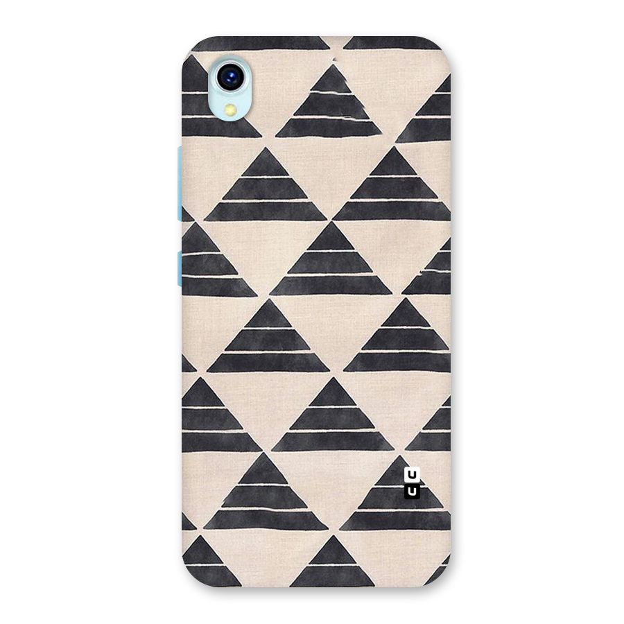 Black Slant Triangles Back Case for Vivo Y1s