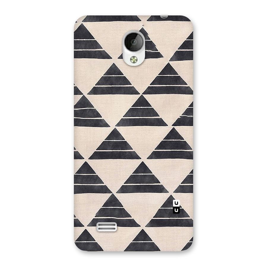 Black Slant Triangles Back Case for Vivo Y21