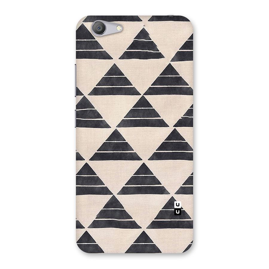 Black Slant Triangles Back Case for Vivo Y53