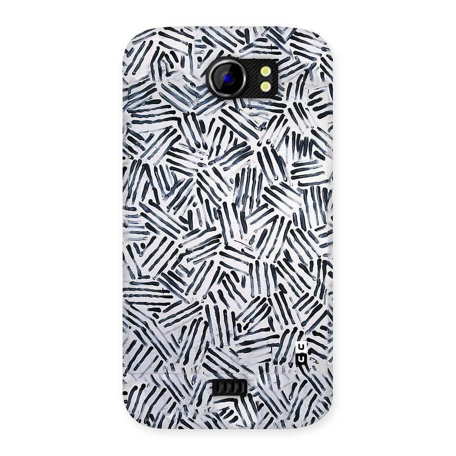 Black Tiny Uneven Back Case for Micromax Canvas 2 A110