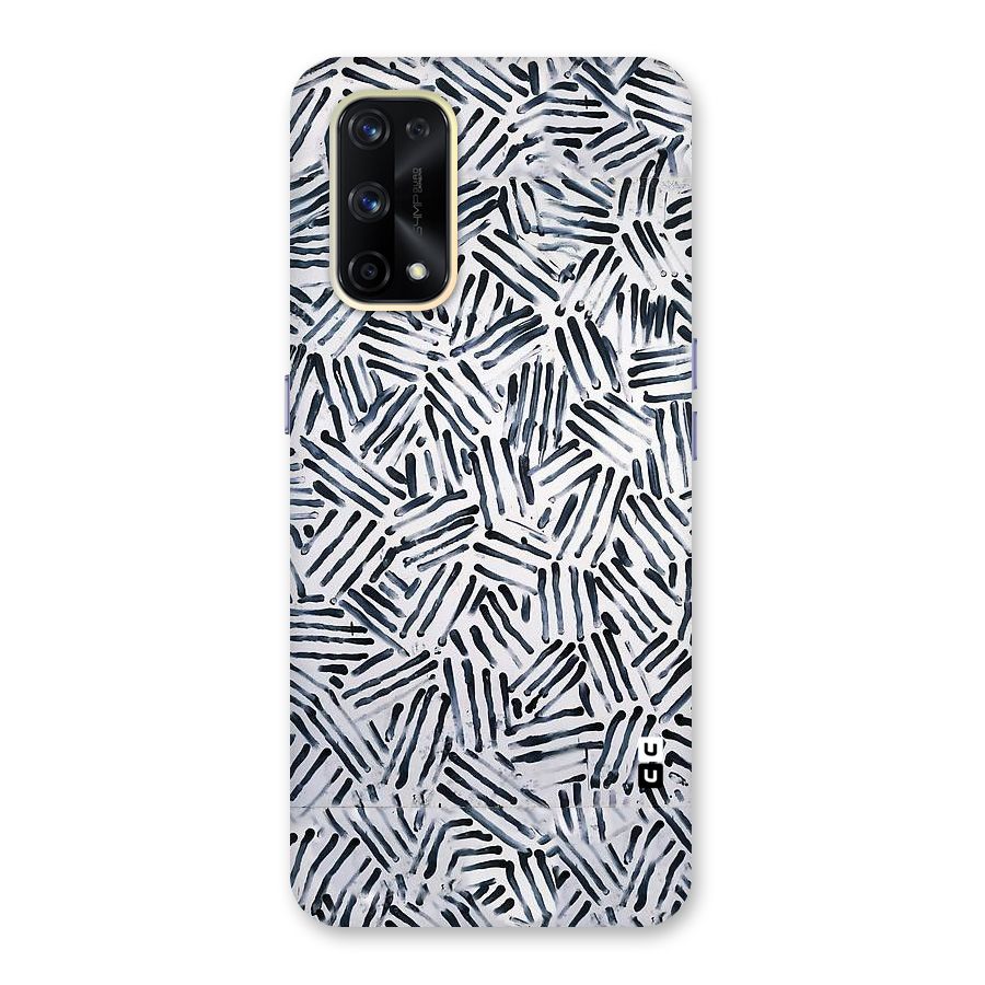 Black Tiny Uneven Glass Back Case for Realme X7 Pro