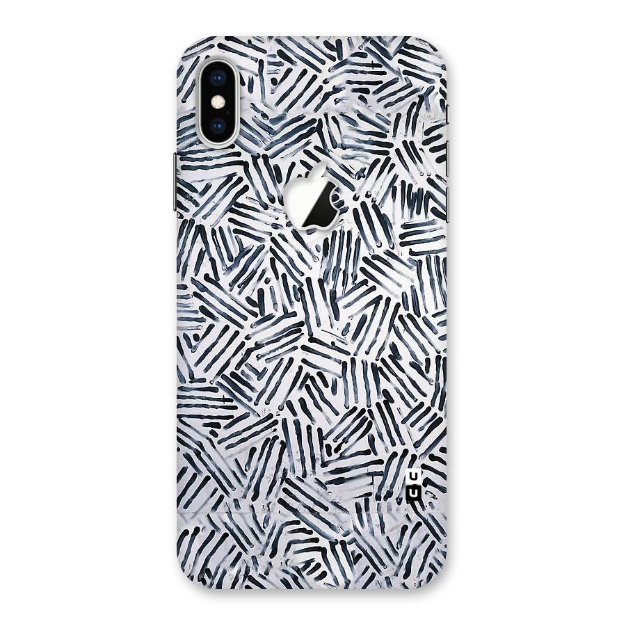 Black Tiny Uneven Back Case for iPhone XS Max Apple Cut